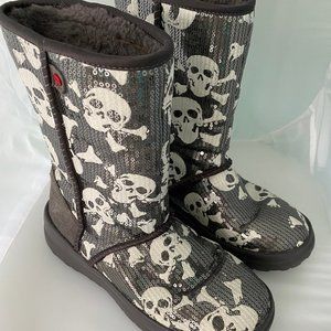 UGG Sequin Skull Boots
